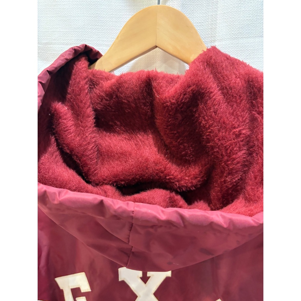 Vintage Howe Texas A&M Aggies Sideline Parka Maroon‎ Fleece Lined Jacket Large - Picture 4 of 10